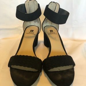 🔥❤️ 🌟Adorable Suede Ankle Wrap Black Sandals